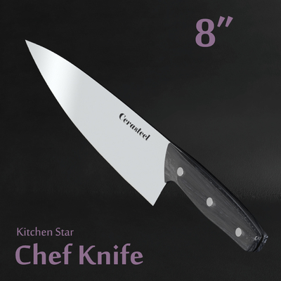 8 Inch Paring Cerasteel Kitchen Knife With Pakka Wood Handle